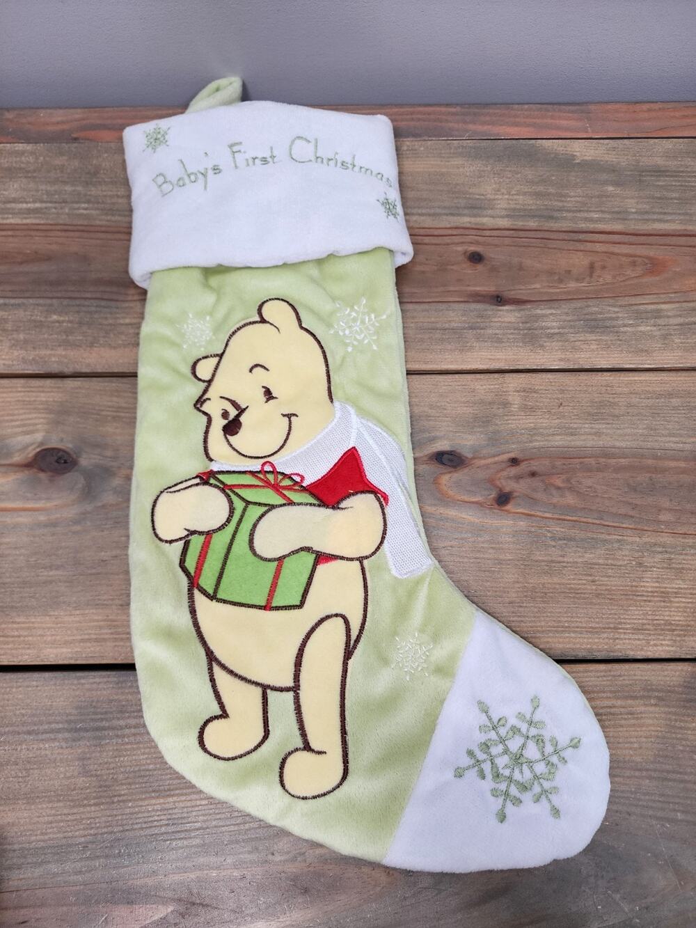 Baby's First Christmas Winney The Pooh 18.5" Holiday Stocking